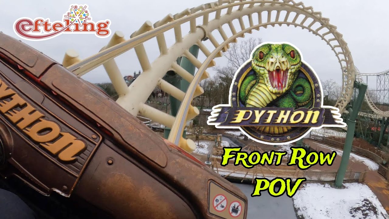 Python Roller Coaster Front Row POV at Efteling