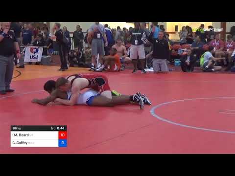 2018 Marine Corps US Open/UWW Junior Freestyle 86 Rnd Of 32 - Michael Beard (MP) Vs. Cameron Caffe