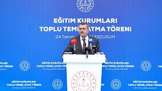 Eğitim Kurumları Toplu Temel Atma Töreni - Erzurum
