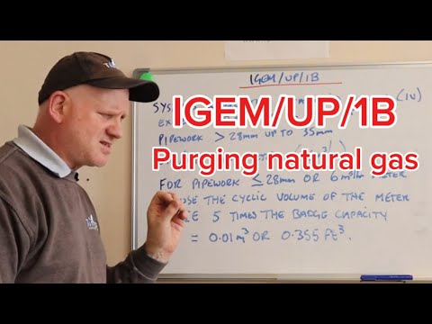 IGEM/UP/1B purging natural gas for domestic gas engineers, all you need to know. #gastraining