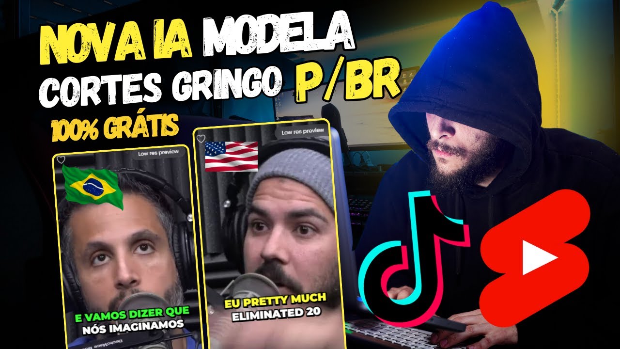 NOVO MÉTODO para MODELAR CORTES DA GRINGA para O BRASIL SEM PAGAR para MONETIZAR NO TIKTOK