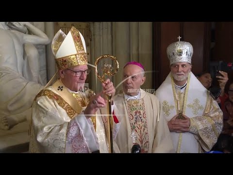 Archbishop of New York holds mass to honor Pope Francis