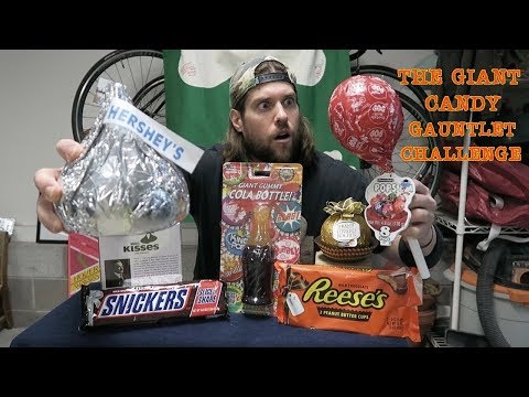 The GIANT CANDY Gauntlet Challenge (7,424 Calories) Doesn't Go As Planned | L.A. BEAST