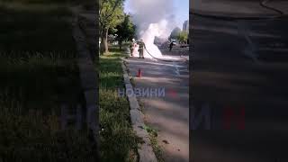 В Николаеве на ходу загорелся ВАЗ (видео)