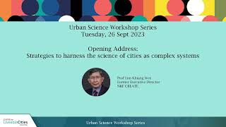 Urban Science Workshop 2023: Opening Address