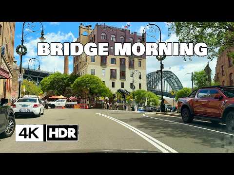 CITY ROUTE MORNING Harbour Bridge Sydney Drive 4K HDR 60FPS POV | The Rocks → Sydney Uni