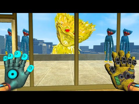 ALL THE GOLDEN SCARY HUGGY WUGGY FROM POPPY CAN'T SAVE THE CITY | GARRY'S MOD