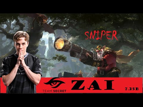 [DOTA 2] Team SECRET.zai SNIPER [OFFLANE] [7.25b]