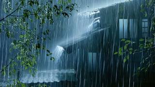 The Easiest Way to Fall Asleep Instantly | Heavy Pouring Rain & Strong Thunder | Bedtime Rain Sounds