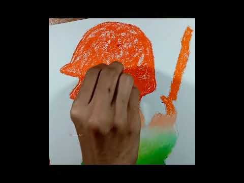 Name of the gallantry💚 award winner Drawing with oil pastel Step by step /Veer gatha project drawing