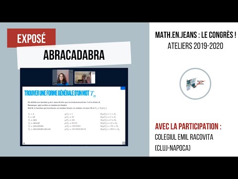MATh.en.JEANS : Le congrès (2020) - Exposé "ABRACADABRA"