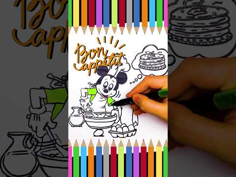 COLORIAGE DE LA CHANDELEUR DE MICKEY.