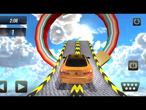 Real Taxi Car Stunts 3D : Impossible Ramp Car Stunt Android Gameplay Video