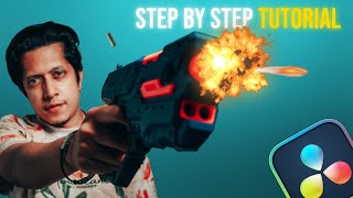 Muzzle Flash effect in Davinci Resolve | Step by Step Tutorial