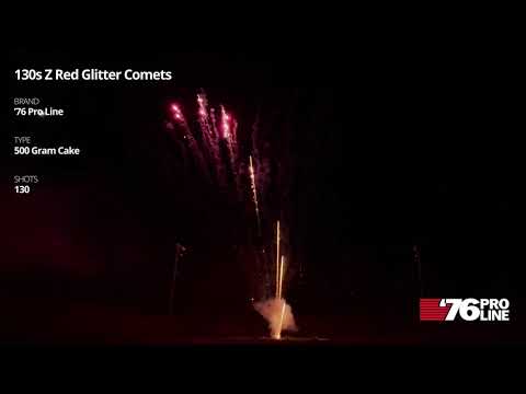 130s Z Red Glitter Comets - 500 Gram - '76 Pro Line