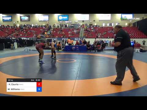 2018 Marine Corps US Open/Senior Men's Freestyle 92 Rnd Of 16 - Kenneth Courts (TMWC) Vs. Matt Wil