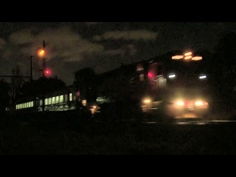 V/Line "N class" locomotive with passenger train at Night - PoathTV Australian Railways & Trains