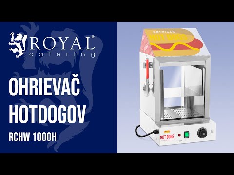 Video - Ohrievač hotdogov - 100 párkov - 25 rožkov - 1 000 W