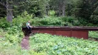 preview picture of video 'Playing with the abandoned railway turntable'