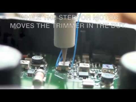 Automatic adjustment of trimmer potentiometers