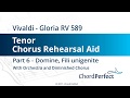 Vivaldi's Gloria Part 6 - Domine, Fili unigenite - Tenor Chorus Rehearsal Aid