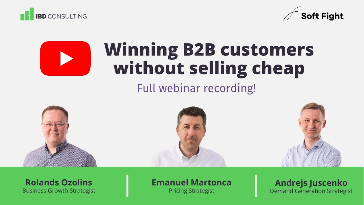 How to win B2B customers without selling too cheap