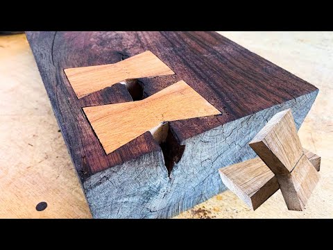 Woodworking Bowtie Patch | Stabilize a Wood Crack | Butterfly Keys