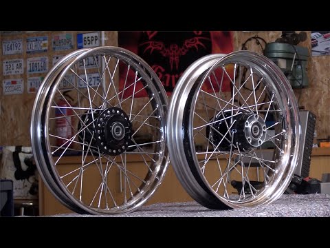 Harley Sportster, Stainless Rims, Stainless Spokes. Now "Tubeless" Too!
