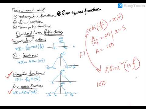 (003)||Tricks || Fourier transform pair || Rectangular || sinc || triangular || sinc square || pdf