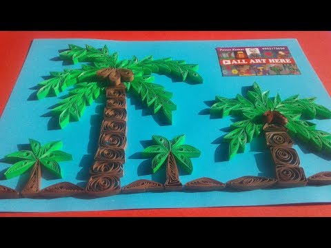 How to make Quiling paper coconut tree best tutorial