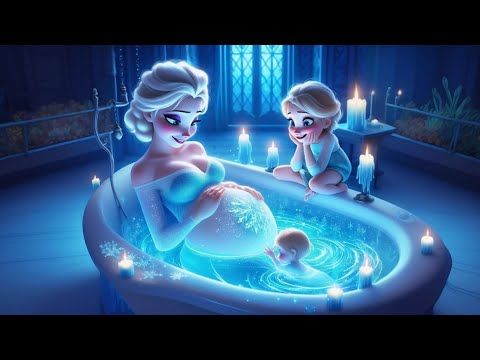 ❄️🛁 Elsa’s Magical Pregnancy Moment — Bath Time with Baby and Big Sister! 💙👶✨