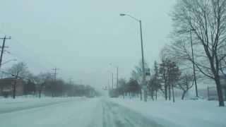 preview picture of video 'Driving in Malton, Mississauga on Snowy Day 2nd Feb 2015 - 1'