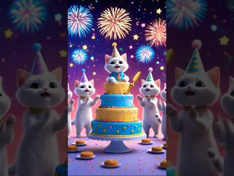 🐾Cute cat ka happy birthday 🎂🎈🎉🎁 birthday celebration song 😻 #birthday #happybirthday #viralshorts