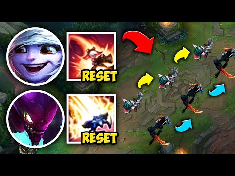 WE PLAYED THE "JUMP SQUAD" IN THE BOT LANE AND EVERY KILL IS A RESET - League of Legends