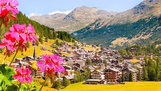 4K Walking Tour🇨🇭Saas-Fee, Switzerland | Immersive City Sounds