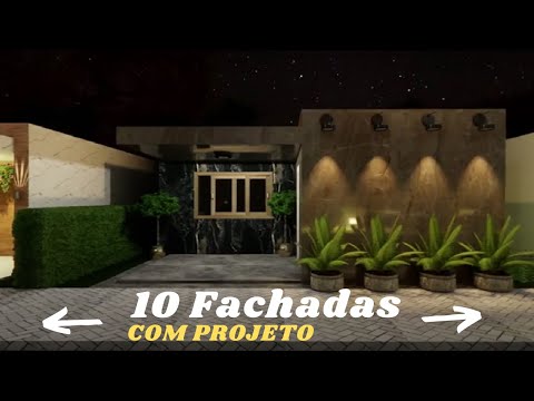 🔝 Top 10 fachadas simples e bonitas | Com projeto arquitetônico