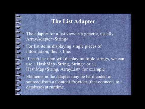 Android Development Course - Chapter 10 - List Views Discussion