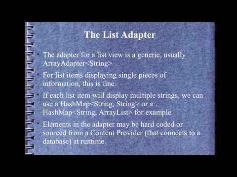 Android Development Course Chapter 10 List Views Discussion