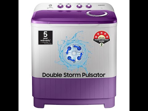 Thumbnail for Samsung 7 kg, 5 star, Semi-Automatic Washing Machine (WT70M3000UU/TL, Air Turbo Drying, LIGHT GRAY)