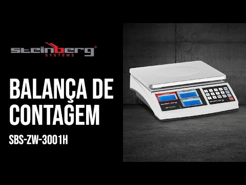 vídeo - Balança de contagem - 30 kg / 1 g - branca
