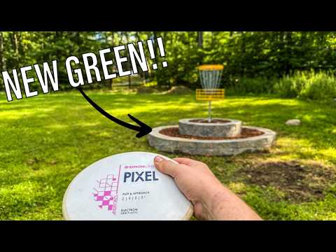 Building my first disc golf green!!