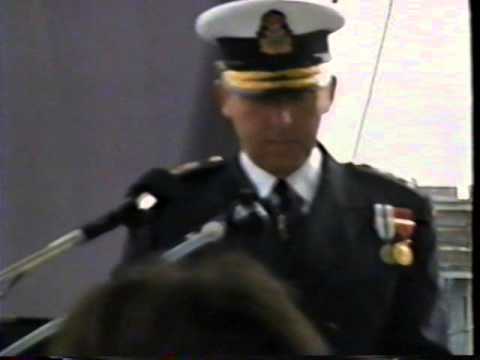Archive: Launch of HMCS Ville de Quebec in 1991 at Davie Shipbuilding