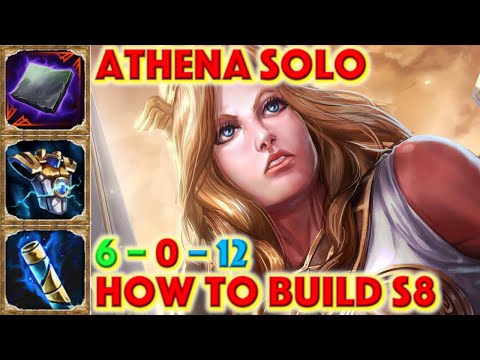 SMITE HOW TO BUILD ATHENA - Athena Solo Build Season 8 Conquest + How To + Guide + Gameplay 2021