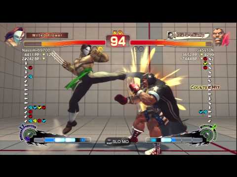 Nassim-69700 [Vega] Vs GaSsToN [Balrog] SSF4 AE Online Ranked Matches - PSN
