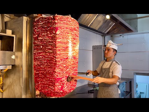 100-150 kilos of meat every day for Shawarma | Number one Doner Center in Tashkent