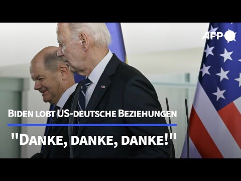Biden lobt US-deutsche Beziehungen: "Danke, danke, danke" | AFP