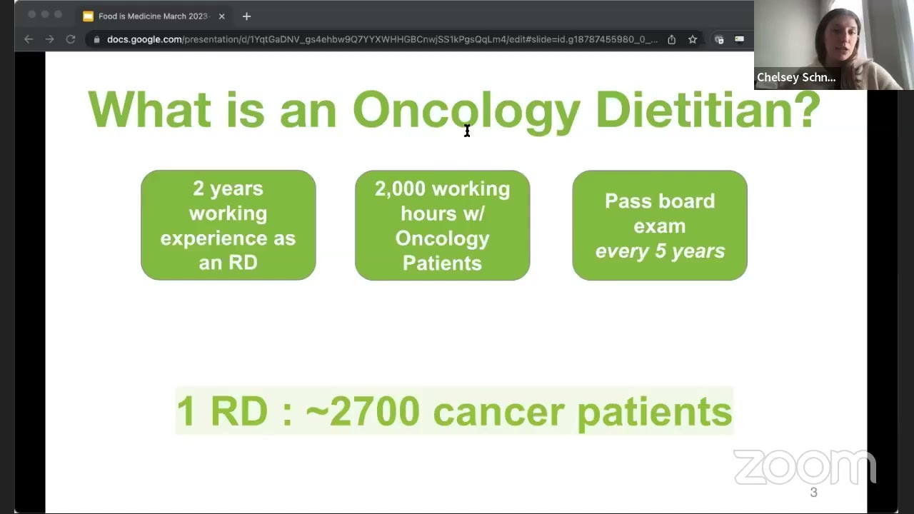 Food is Medicine: Nutrition and Cancer