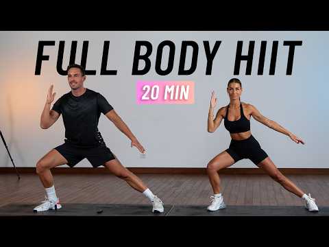 20 MIN FULL BODY HIIT Workout With Weights At Home No Repeat No Jumping