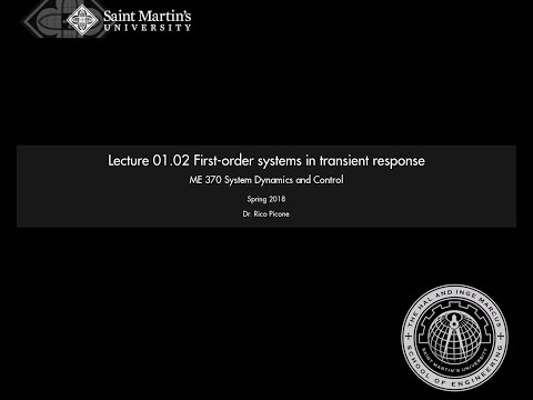 01.02 First-order systems in transient response