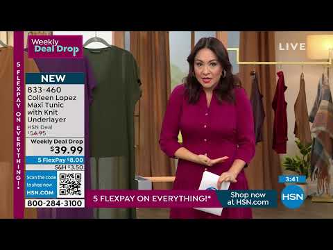 Colleen Lopez Maxi Tunic with Knit Underlayer